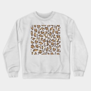 Doodle leopard print seamless fabric design pattern Crewneck Sweatshirt